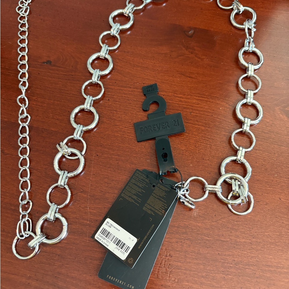 Forever 21 Silver Chain Belt